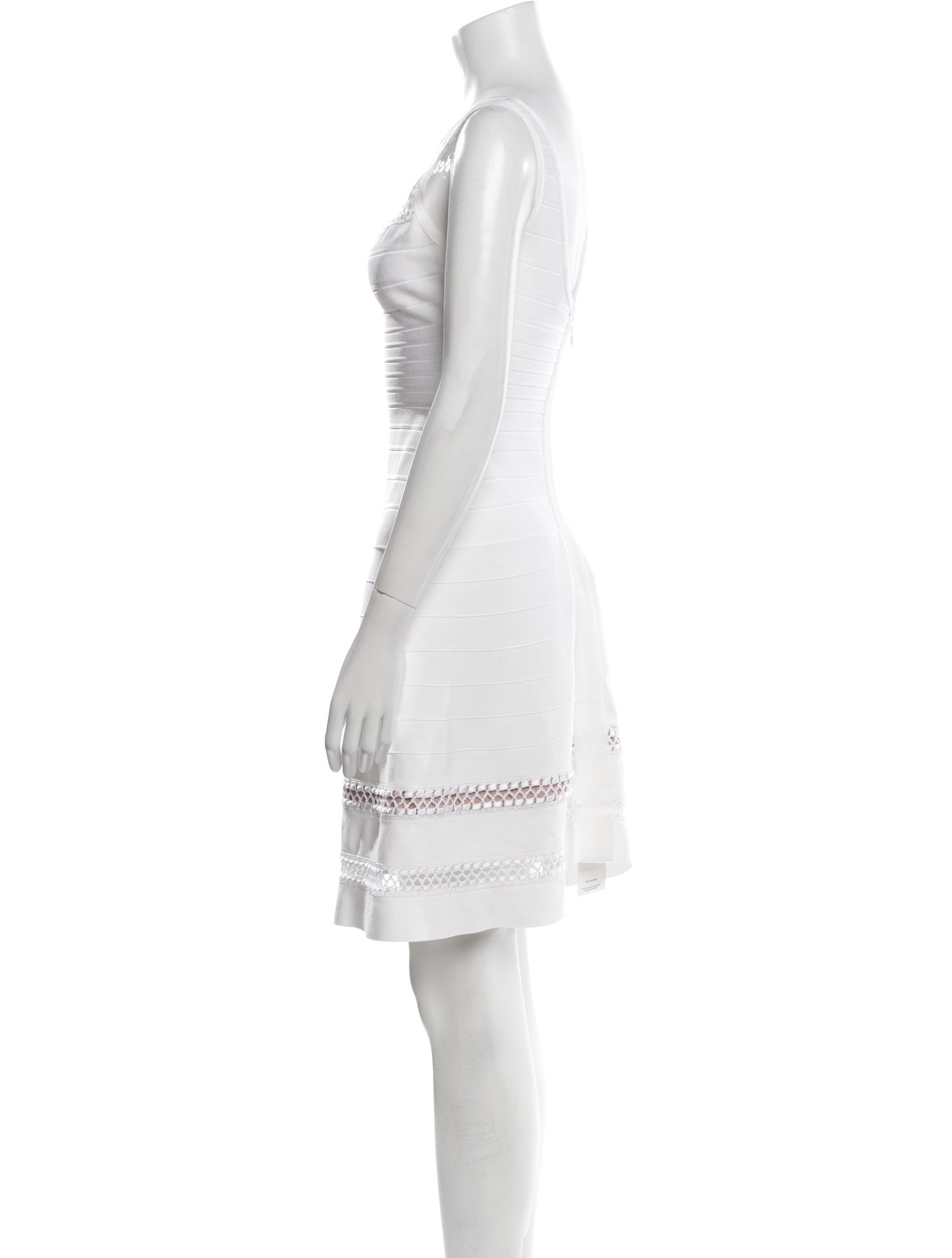 Herve Leger Bateau Neckline Mini Dress