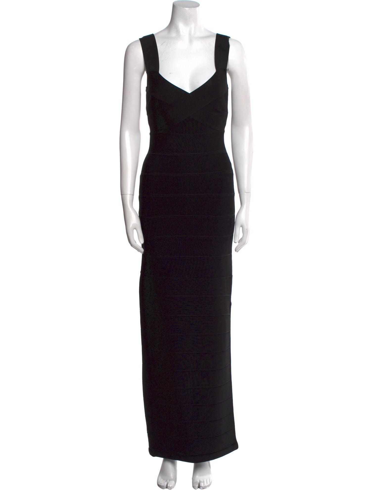 Herve Leger V-Neck Long Dress w/ Tags