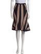 Herve Leger Striped Knee-Length Skirt