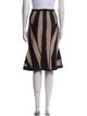 Herve Leger Striped Knee-Length Skirt