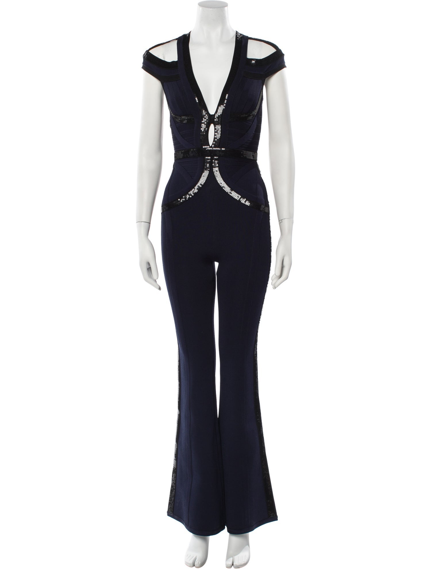 Herve Leger V-Neck Jumpsuit w/ Tags