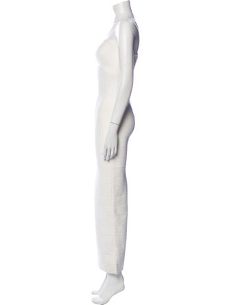 Herve Leger Halterneck Long Dress
