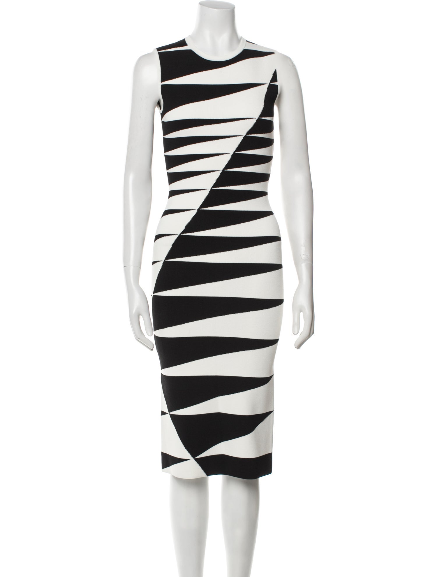 Herve Leger Striped Midi Length Dress w/ Tags