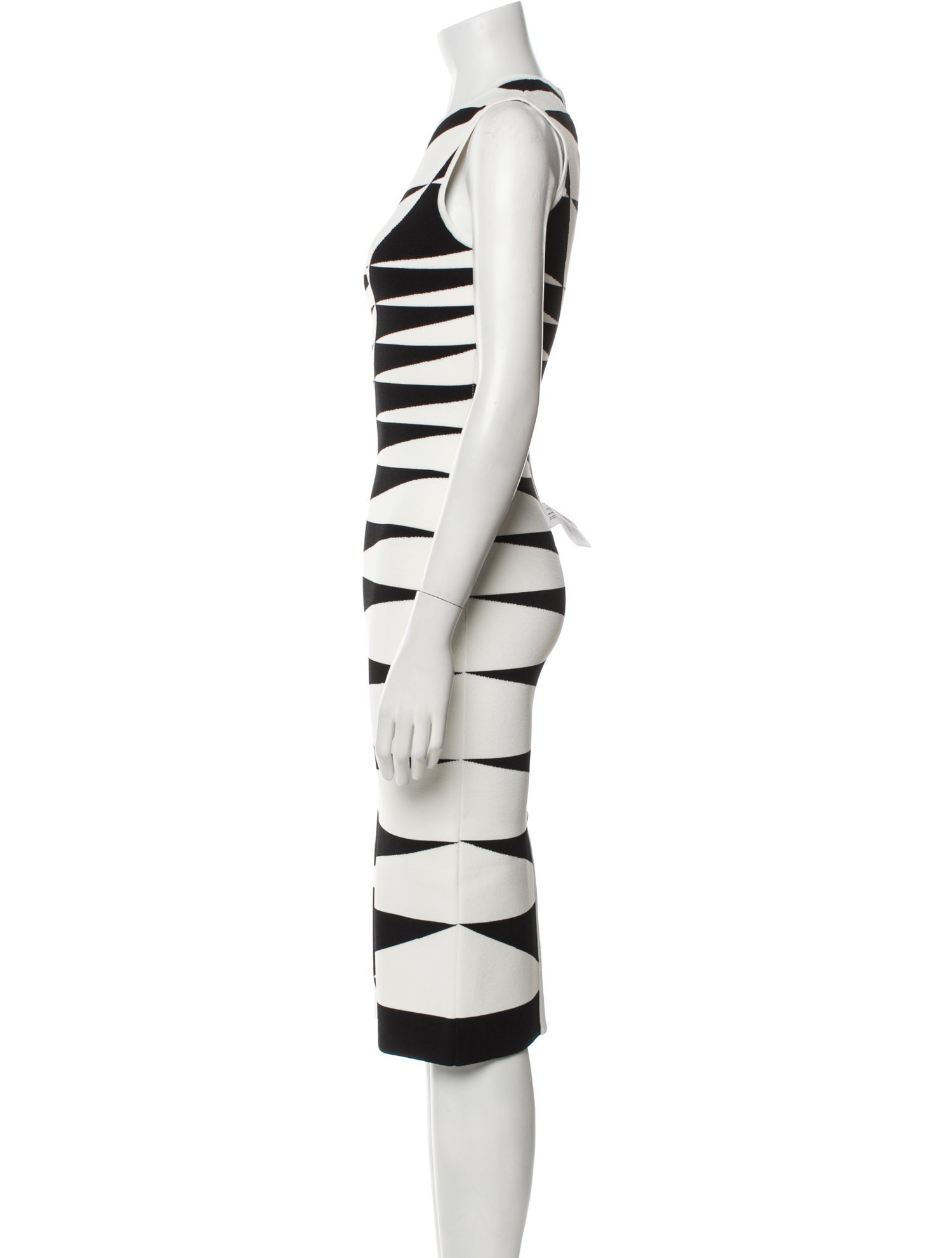 Herve Leger Striped Midi Length Dress w/ Tags