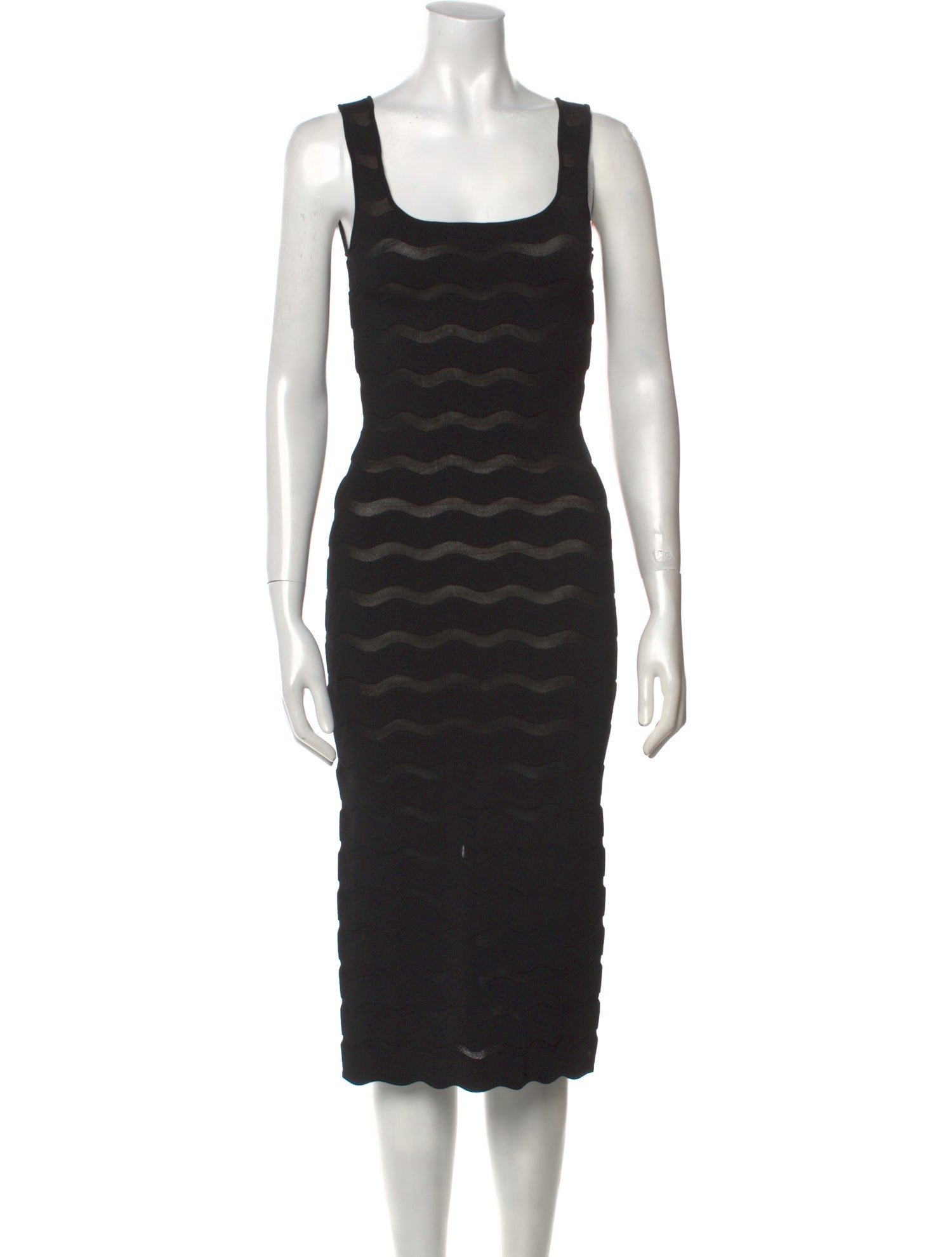 Herve Leger Scoop Neck Midi Length Dress w/ Tags