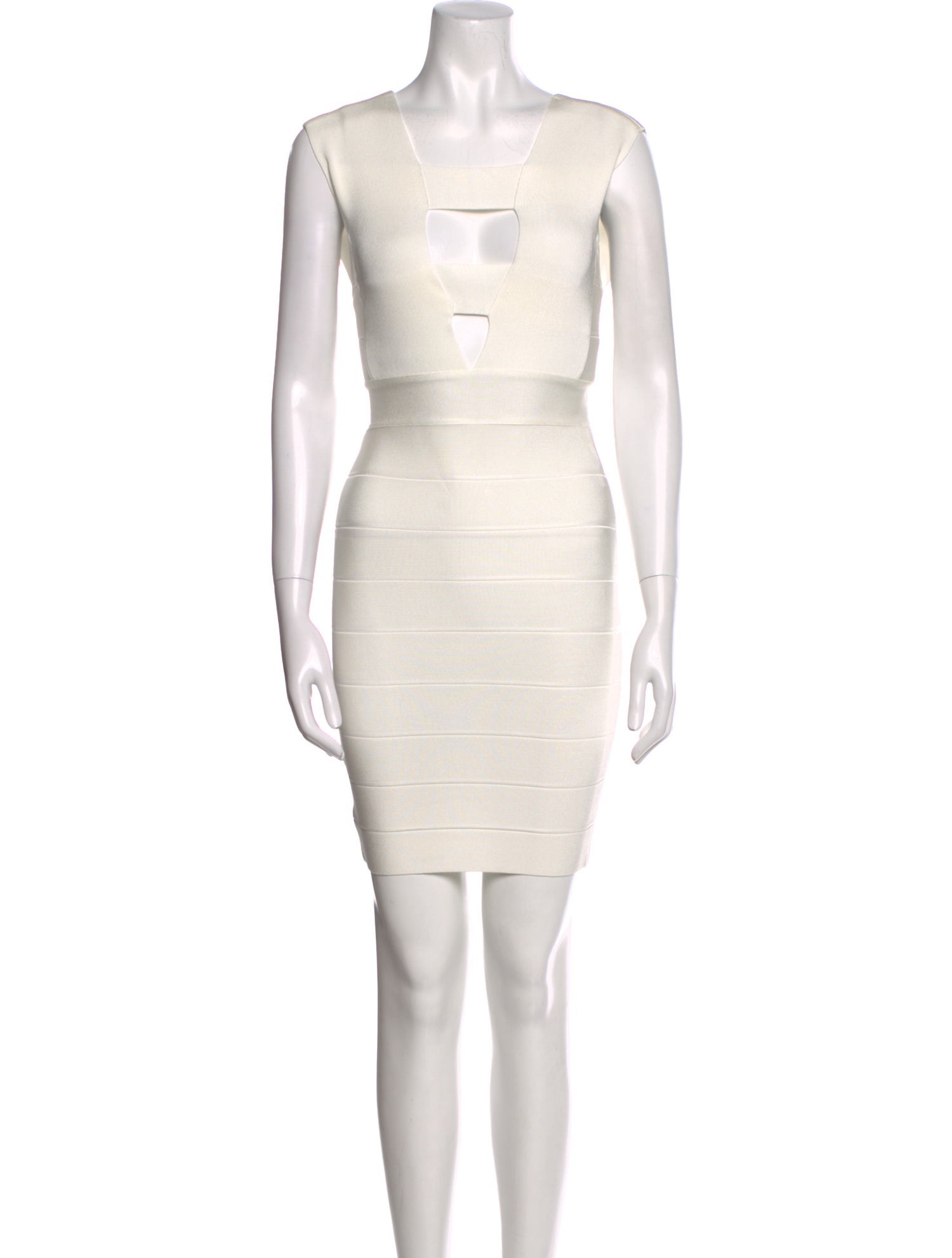 Herve Leger Square Neckline Mini Dress