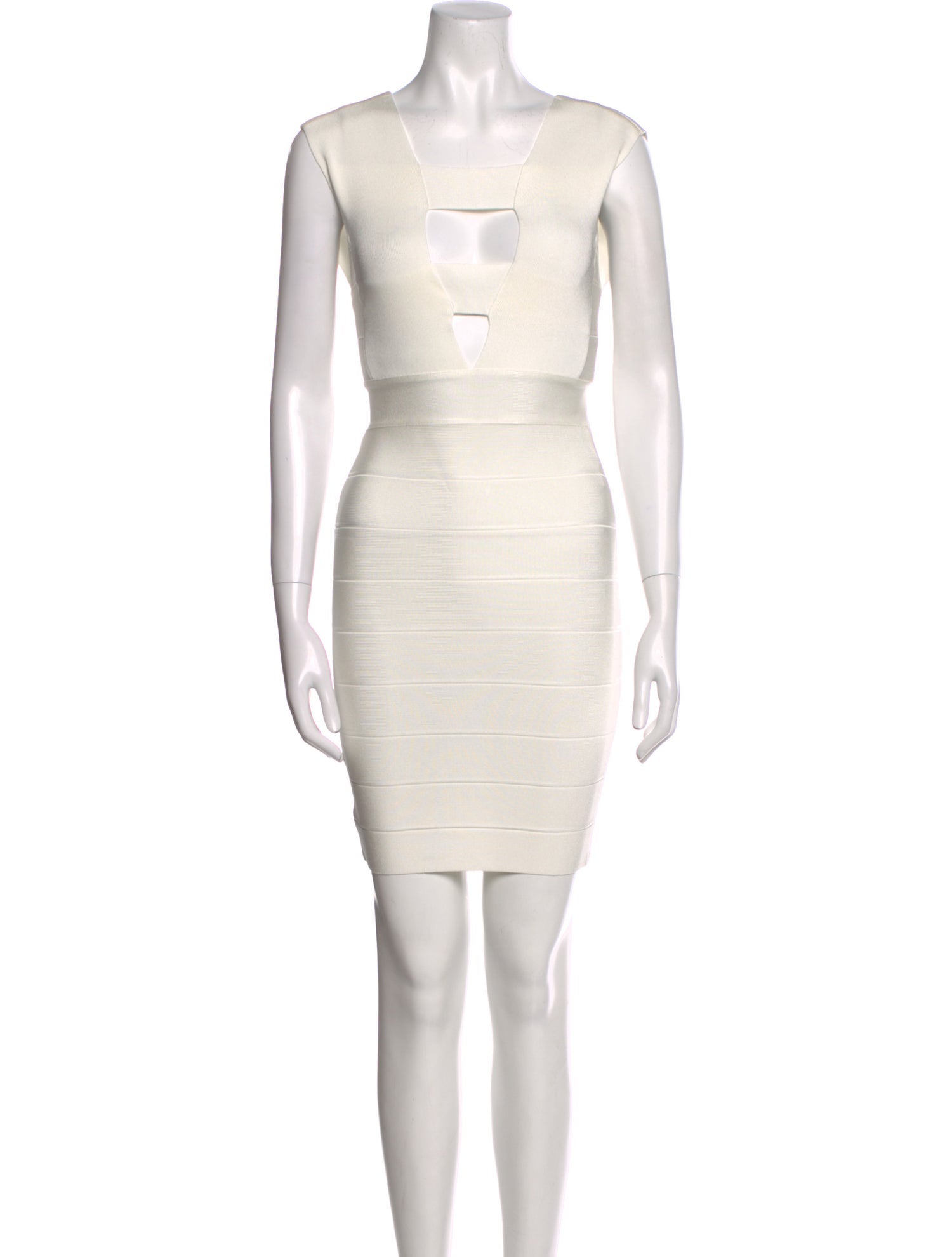 Herve Leger Square Neckline Mini Dress