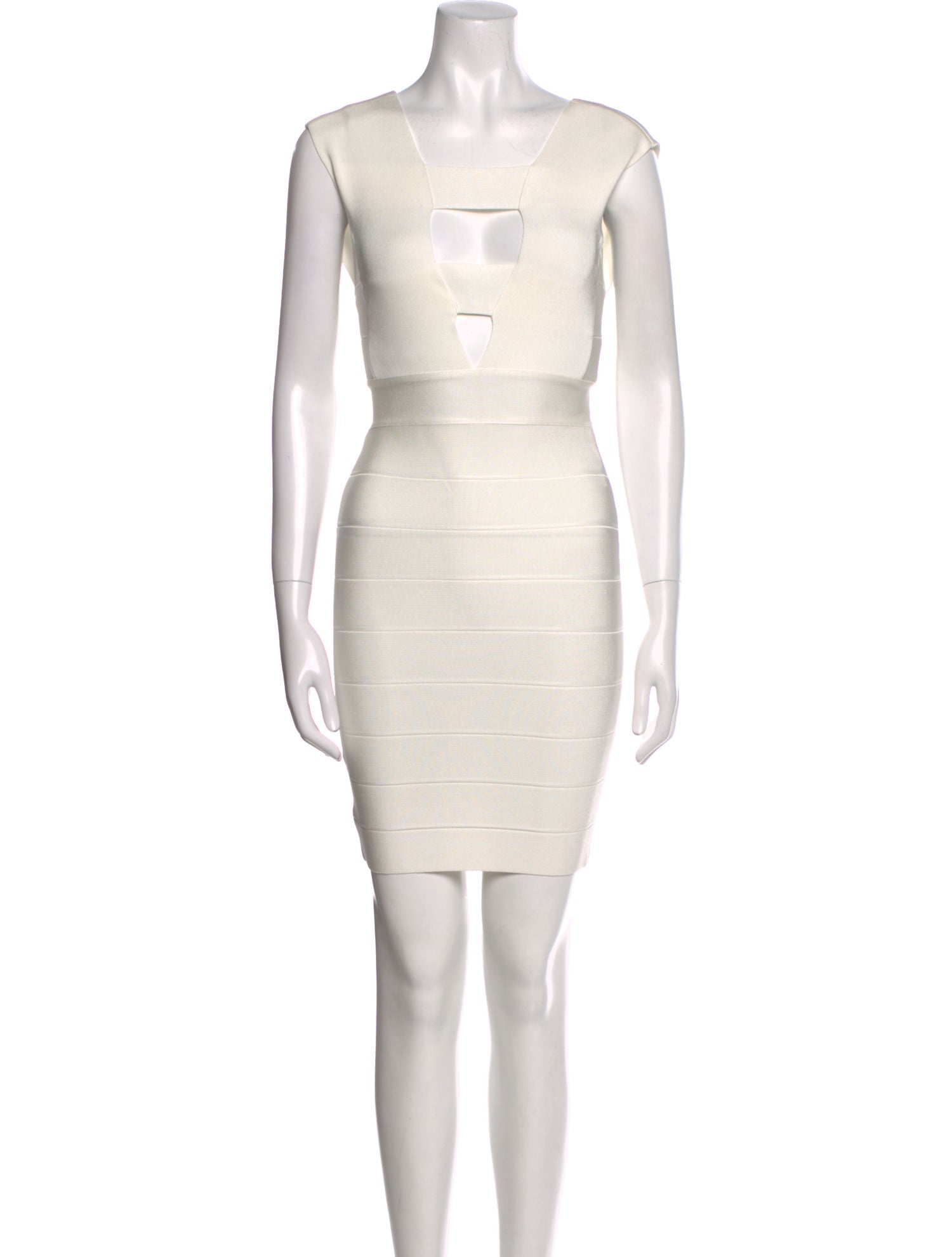 Herve Leger Square Neckline Mini Dress
