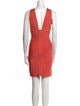 Herve Leger V-Neck Mini Dress