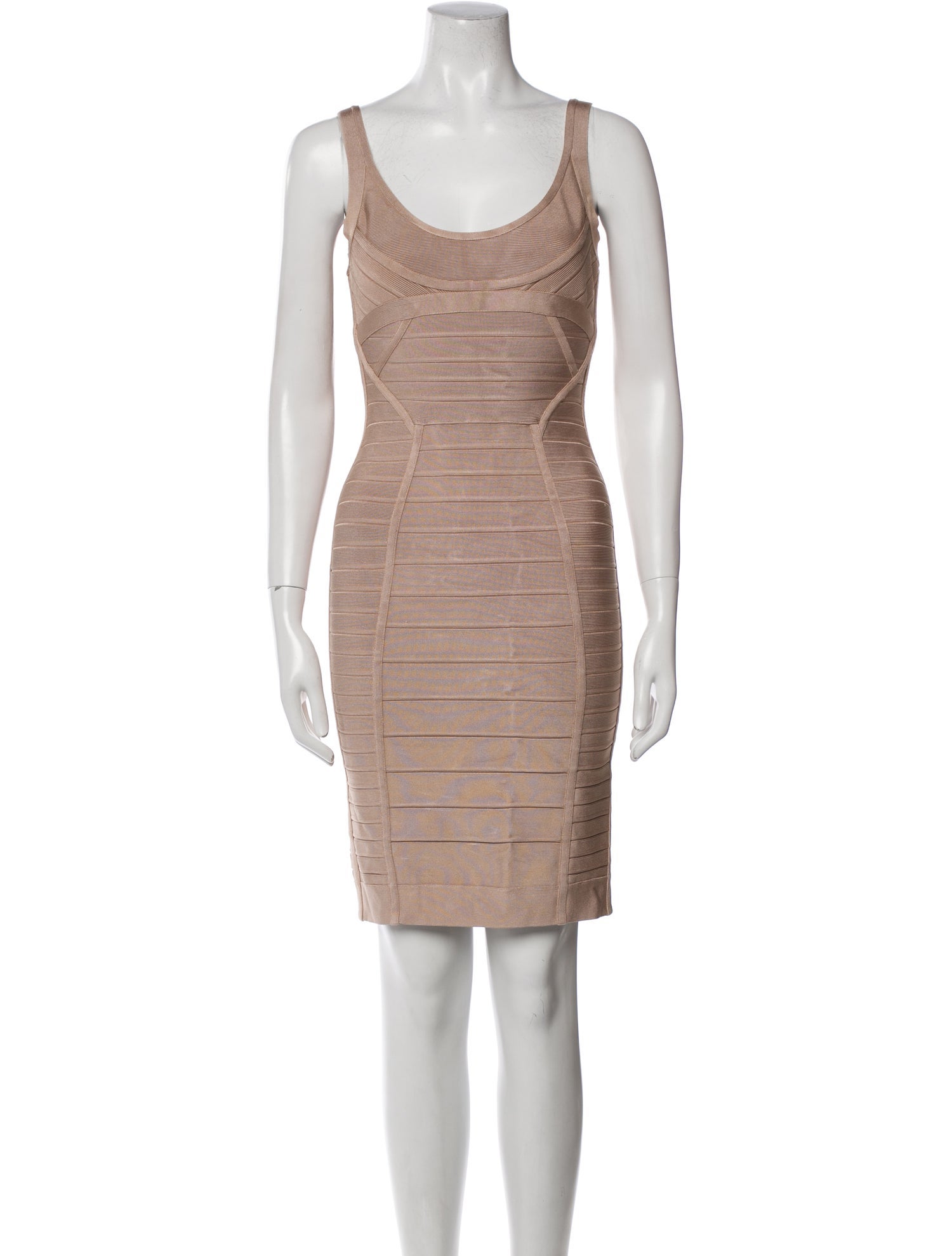 Herve Leger Scoop Neck Mini Dress