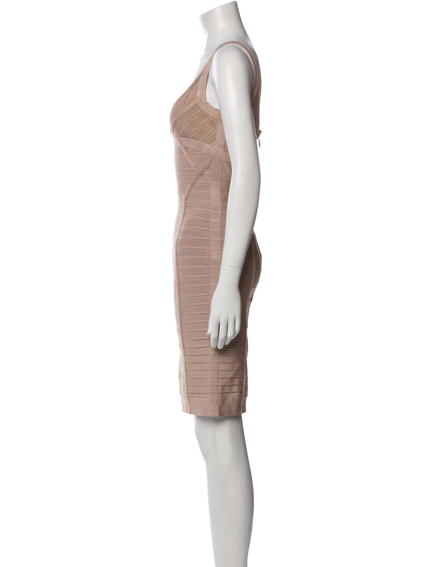 Herve Leger Scoop Neck Mini Dress