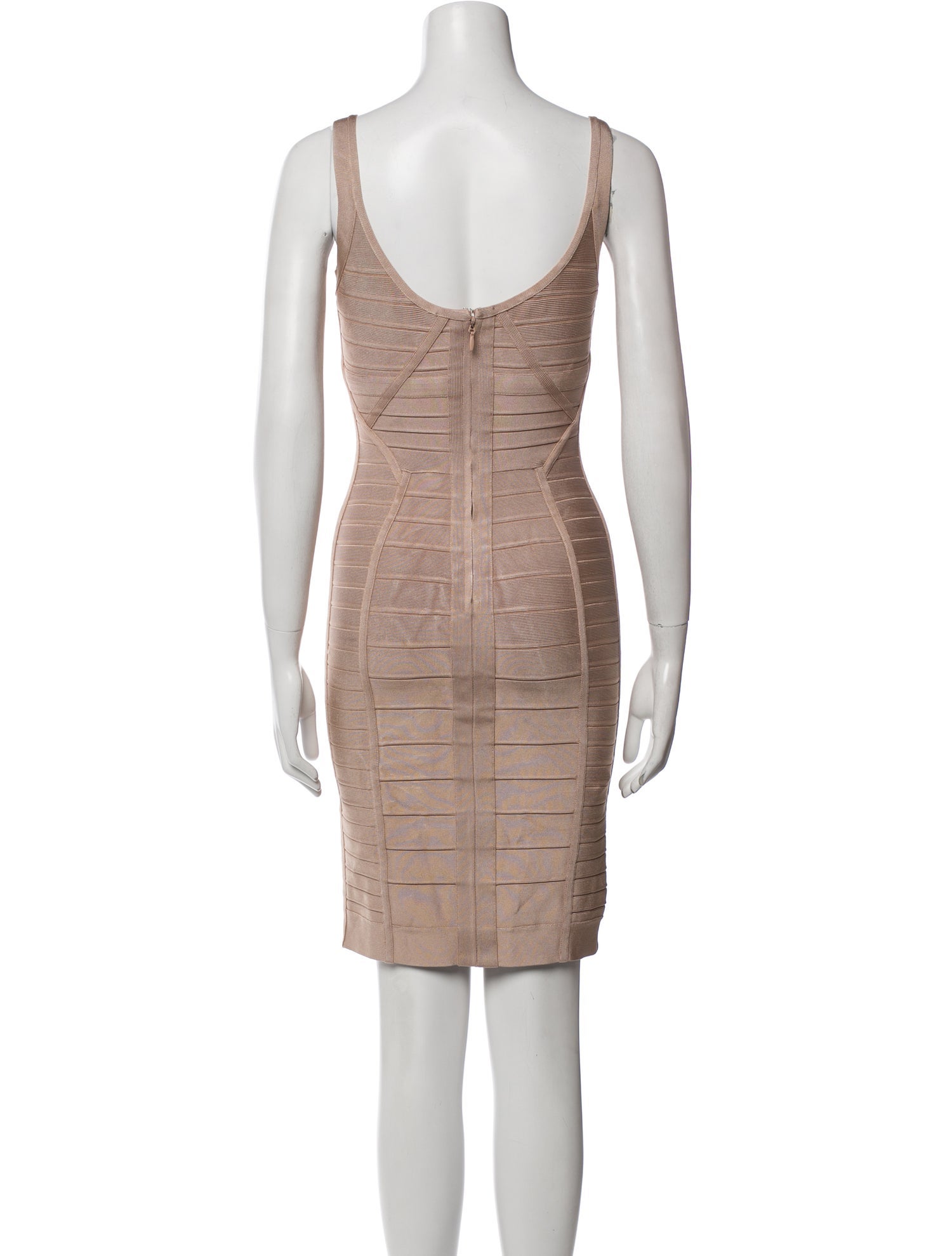 Herve Leger Scoop Neck Mini Dress