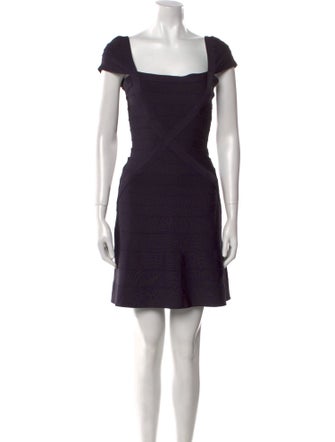 Herve Leger Square Neckline Mini Dress