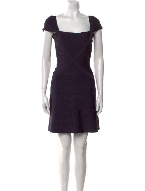 Herve Leger Square Neckline Mini Dress