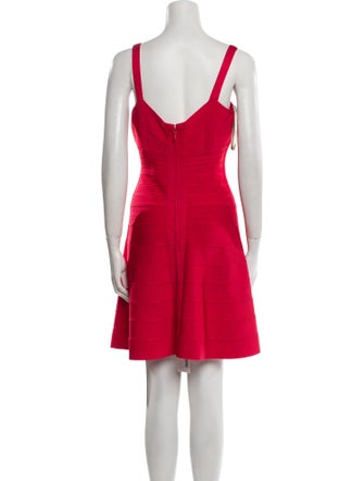 Herve Leger Scoop Neck Mini Dress