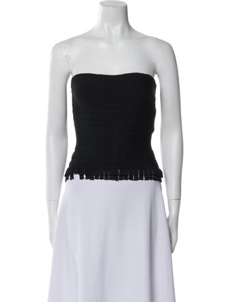 Herve Leger Strapless Crop Top