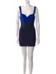 Herve Leger Colorblock Pattern Mini Dress