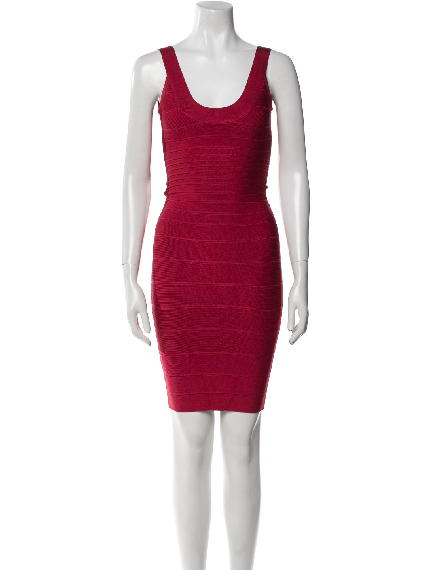Herve Leger Scoop Neck Mini Dress