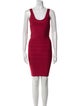 Herve Leger Scoop Neck Mini Dress