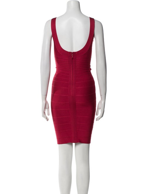 Herve Leger Scoop Neck Mini Dress
