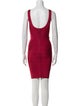 Herve Leger Scoop Neck Mini Dress