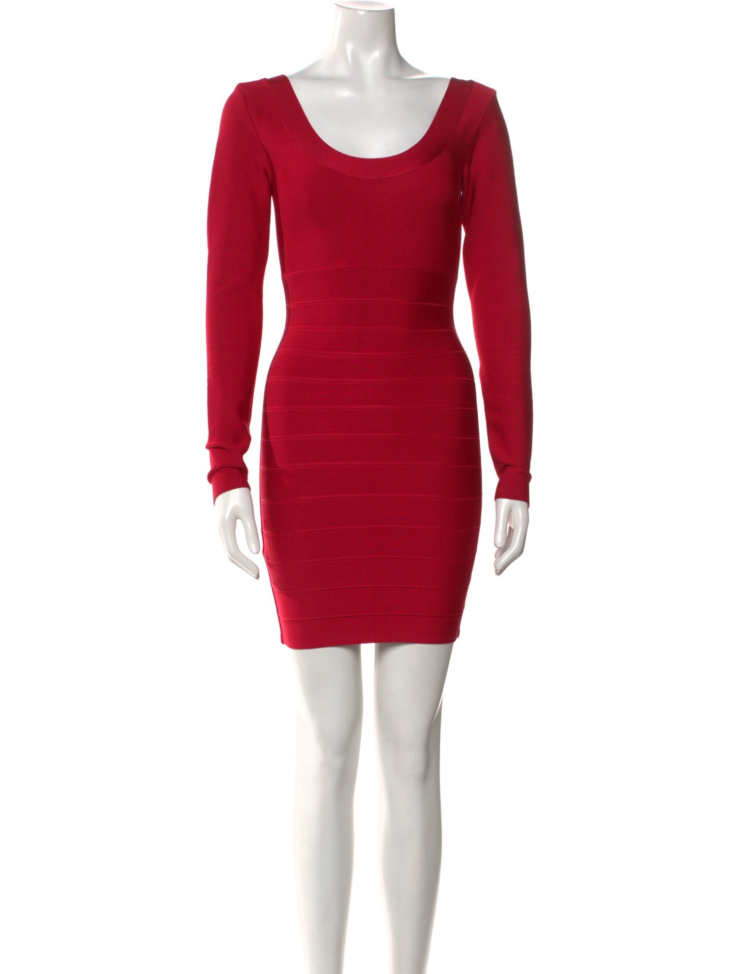 Herve Leger Scoop Neck Mini Dress
