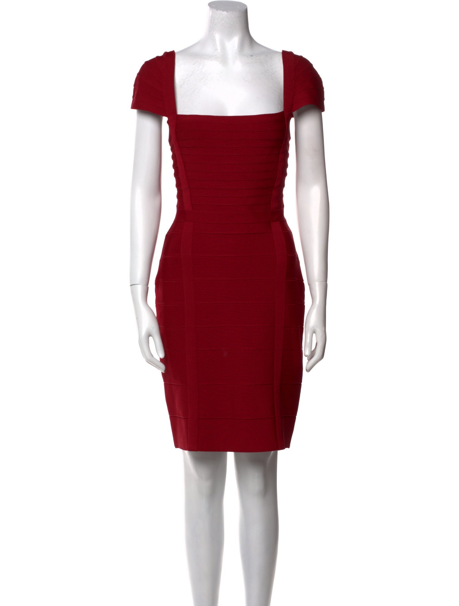 Herve Leger Square Neckline Mini Dress