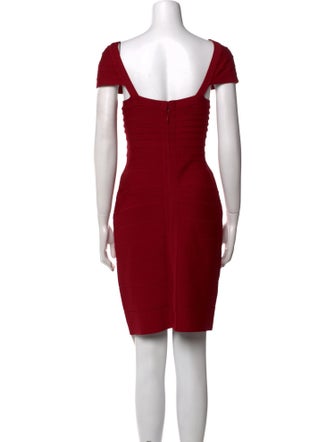 Herve Leger Square Neckline Mini Dress