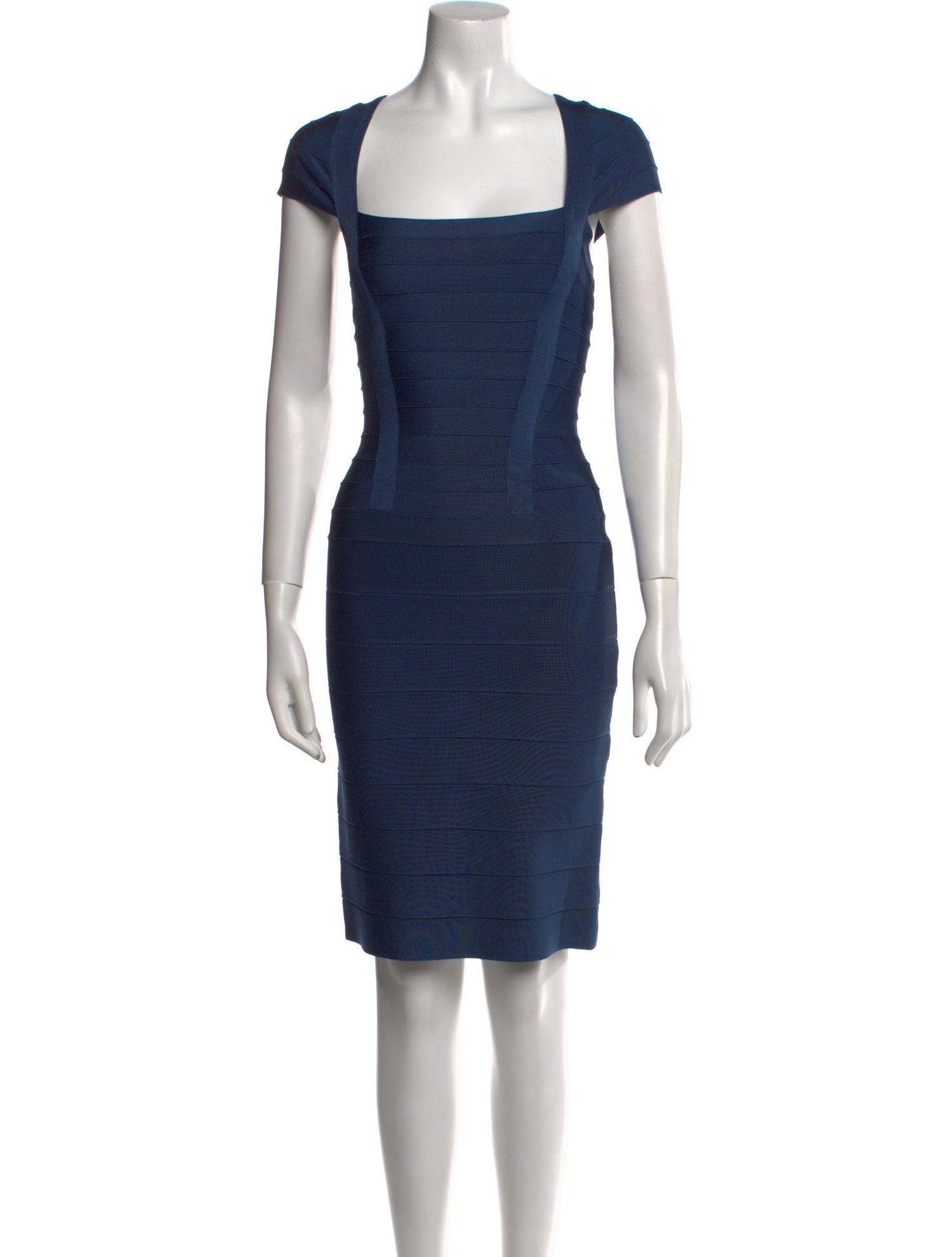 Herve Leger Square Neckline Mini Dress