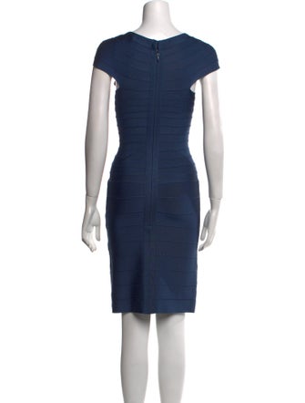 Herve Leger Square Neckline Mini Dress
