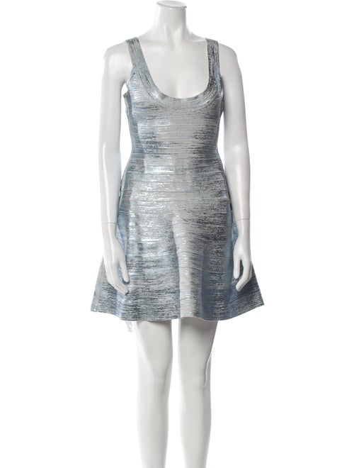 Herve Leger Tie-Dye Print Mini Dress