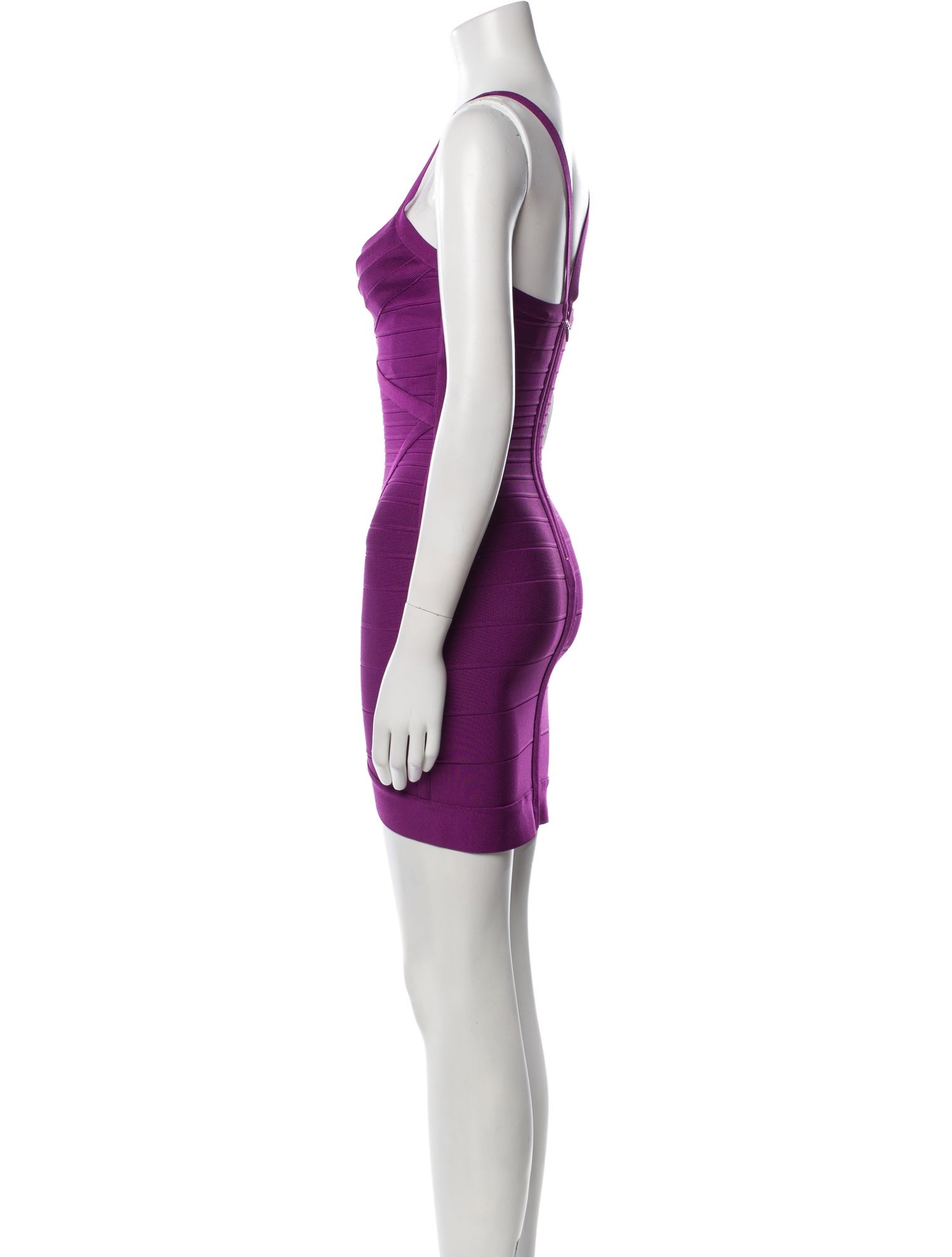 Herve Leger Scoop Neck Mini Dress