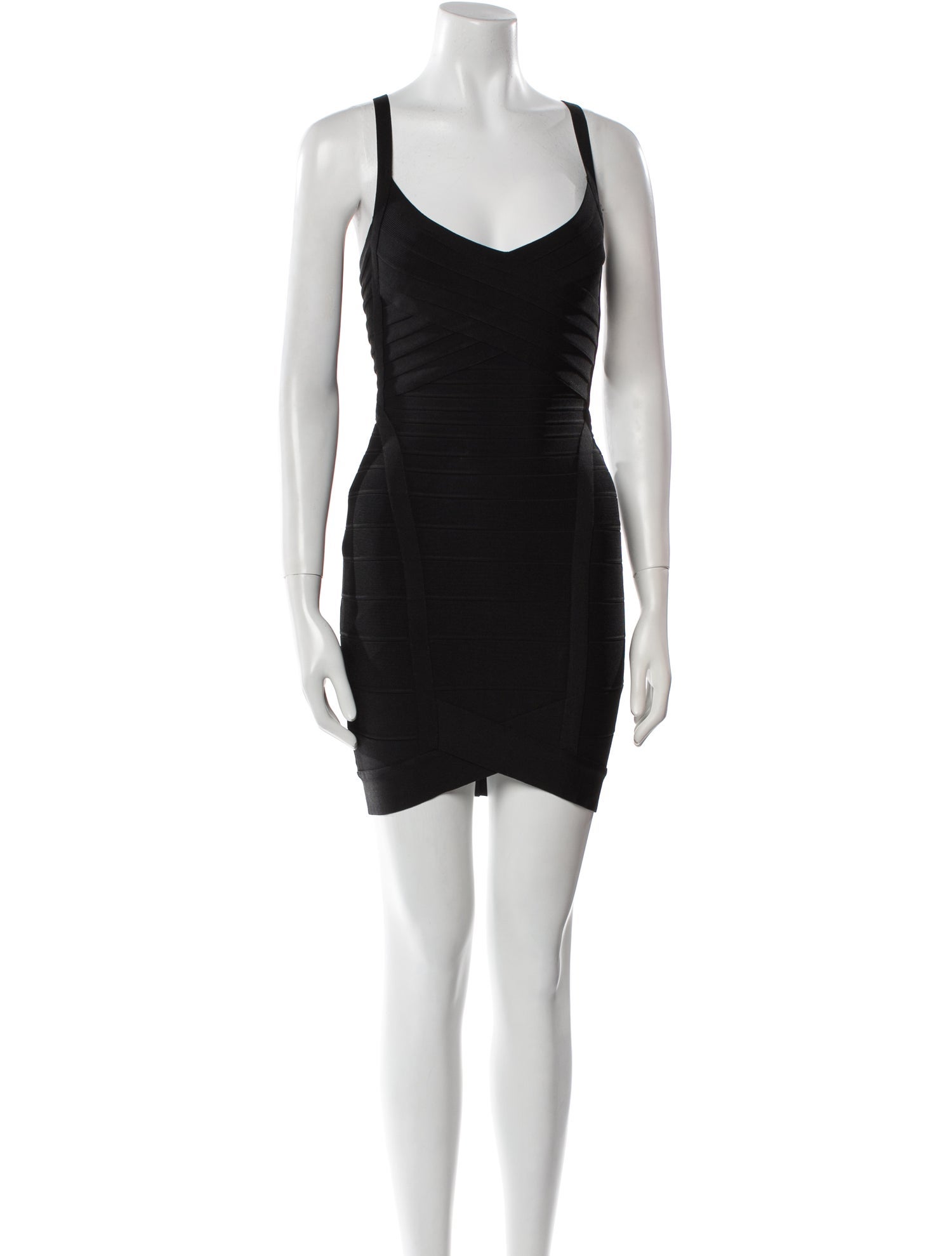 Herve Leger Scoop Neck Mini Dress
