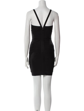 Herve Leger Scoop Neck Mini Dress