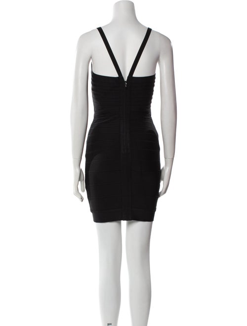 Herve Leger Scoop Neck Mini Dress
