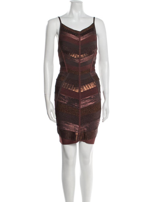Herve Leger Printed Mini Dress