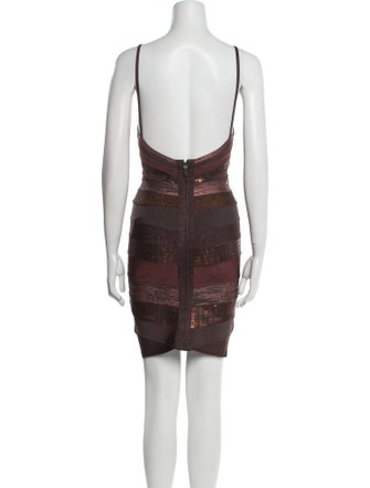 Herve Leger Printed Mini Dress