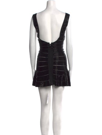 Herve Leger Patterned Mini Dress