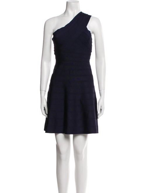 Herve Leger One-Shoulder Mini Dress