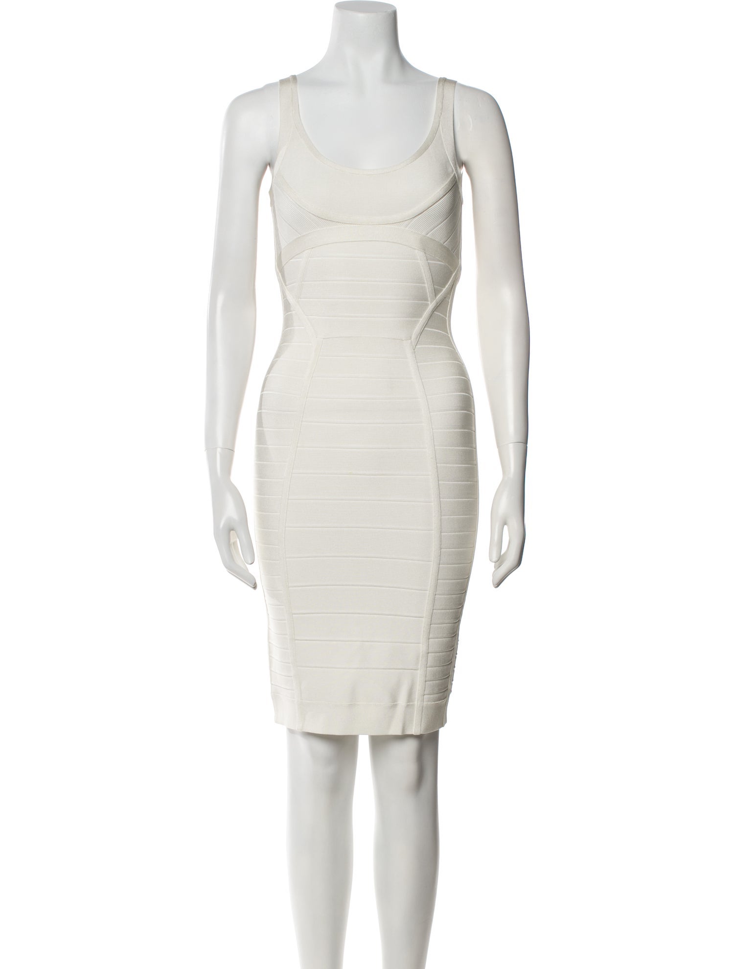 Herve Leger Scoop Neck Mini Dress