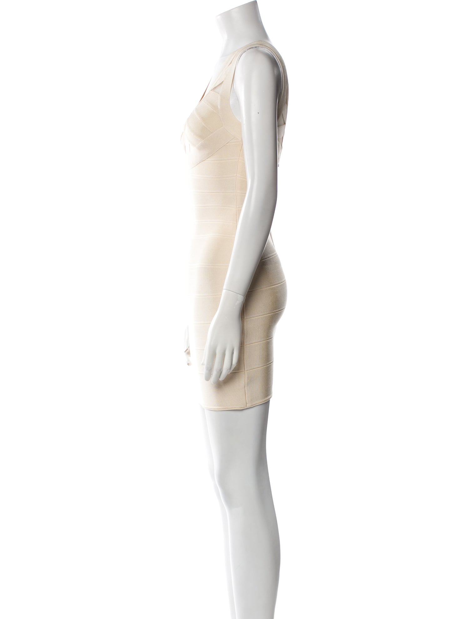 Herve Leger V-Neck Mini Dress