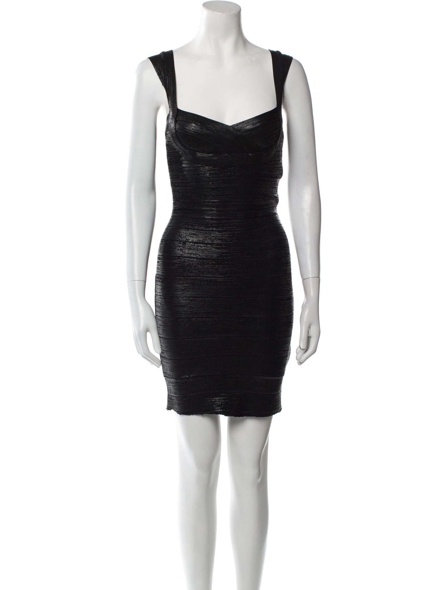 Herve Leger Square Neckline Mini Dress