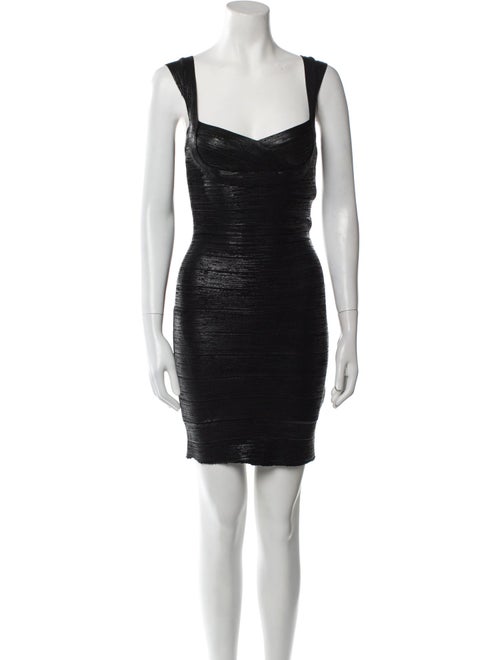 Herve Leger Square Neckline Mini Dress