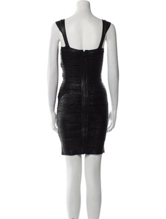 Herve Leger Square Neckline Mini Dress