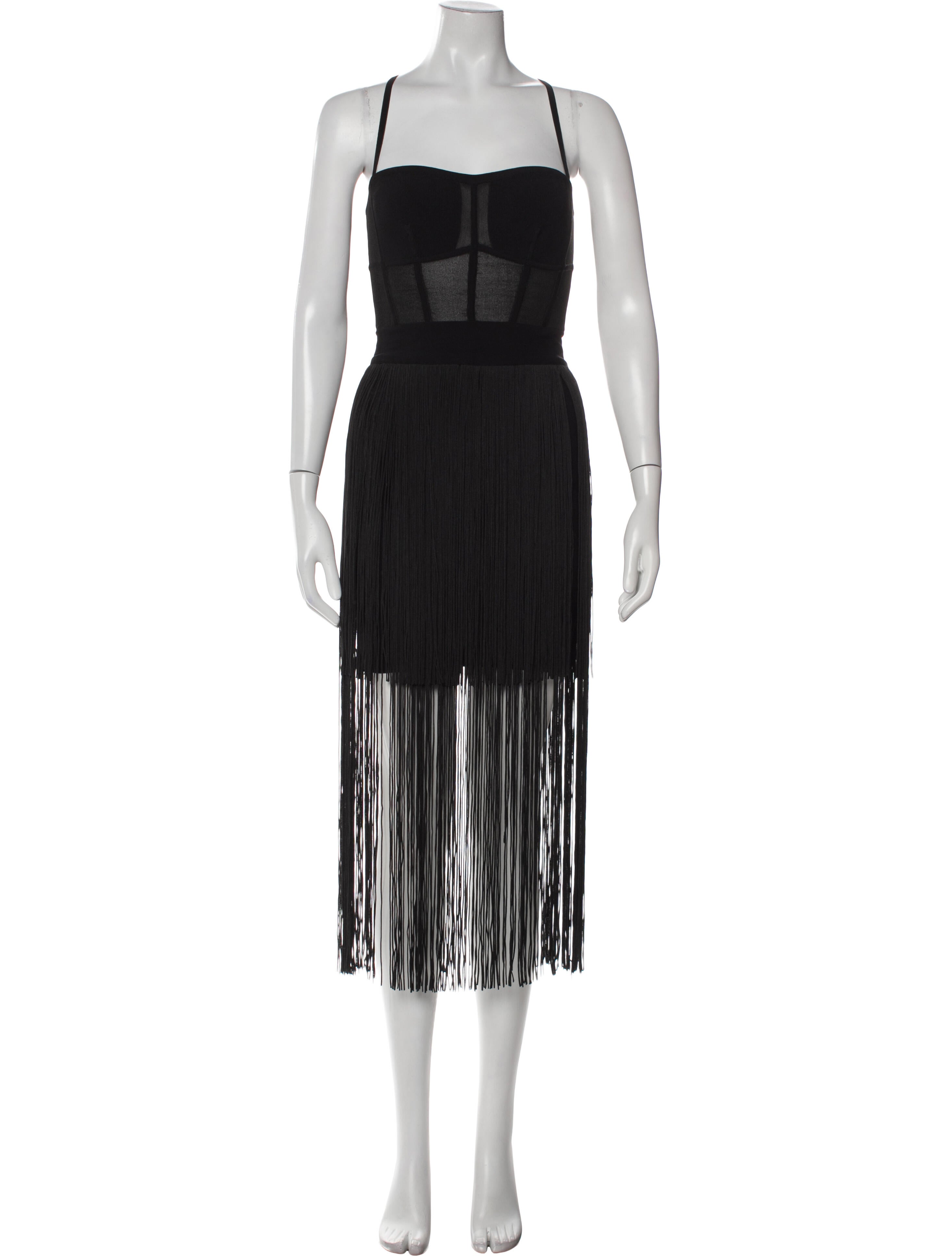 Herve Leger Square Neckline Mini Dress