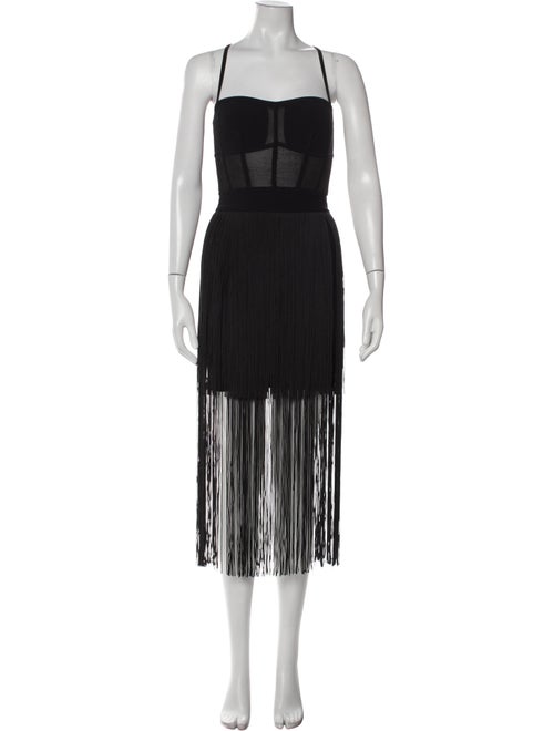 Herve Leger Square Neckline Mini Dress