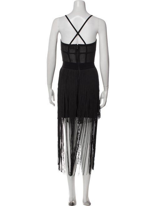 Herve Leger Square Neckline Mini Dress