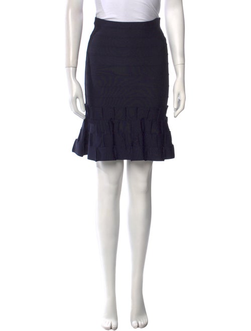 Herve Leger Cutout Accent Knee-Length Skirt