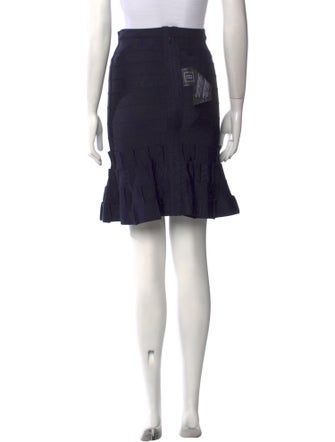 Herve Leger Cutout Accent Knee-Length Skirt