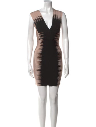 Herve Leger Striped Mini Dress